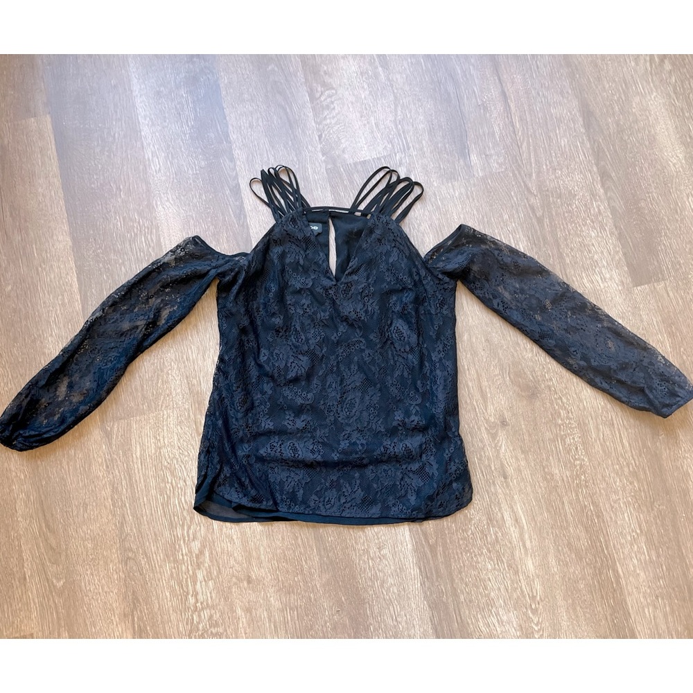 Bebe Black Lace Top